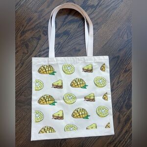 Yellow fruit tote bag